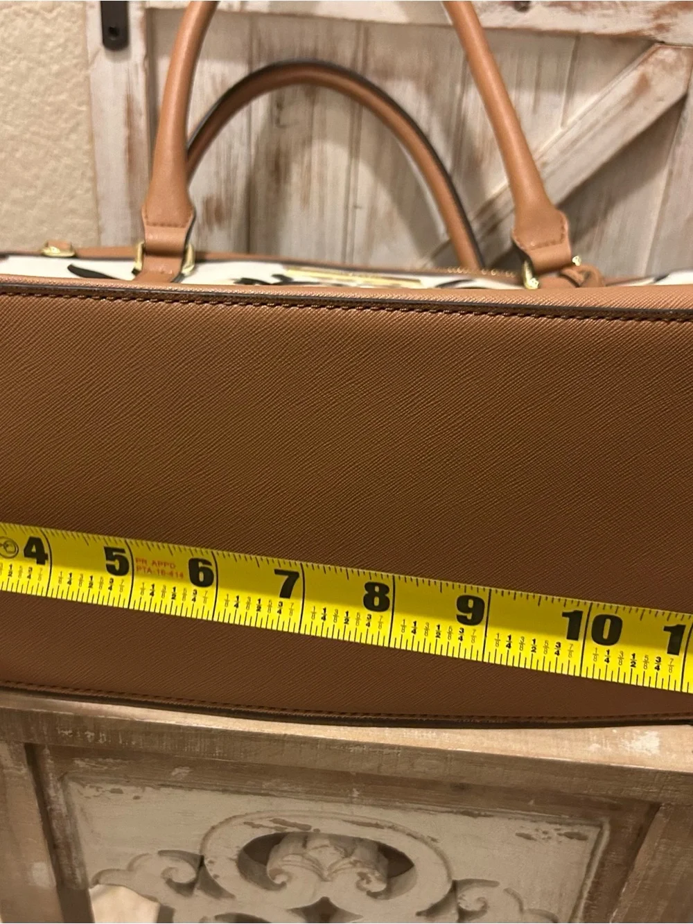 Anne Klein Floral Dome Satchel Bag Cream Tan Brown NEW